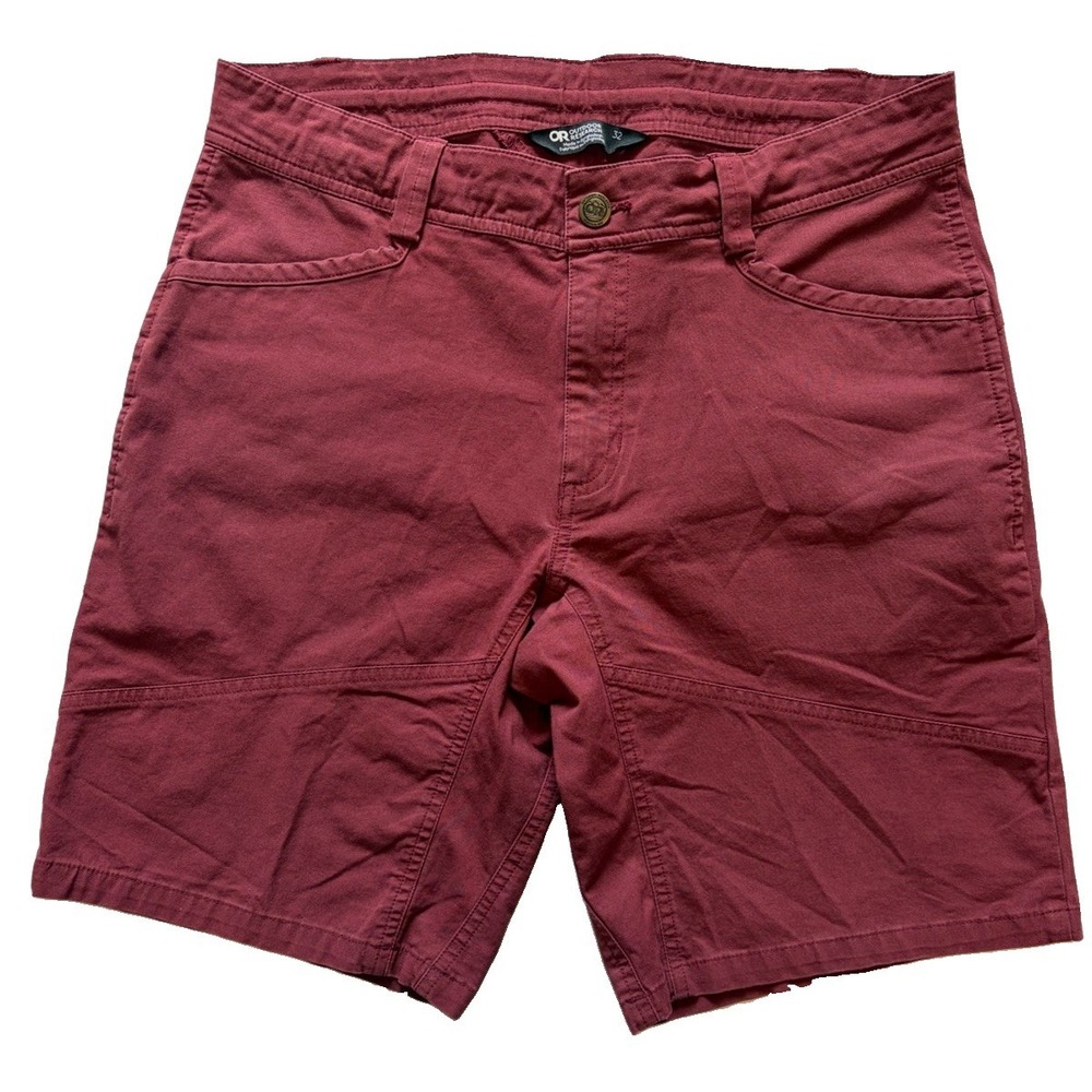 Outdoor Research Wadi Rum Shorts Mens 32 Red Chino Stretch Hiking Gorpcore Trail